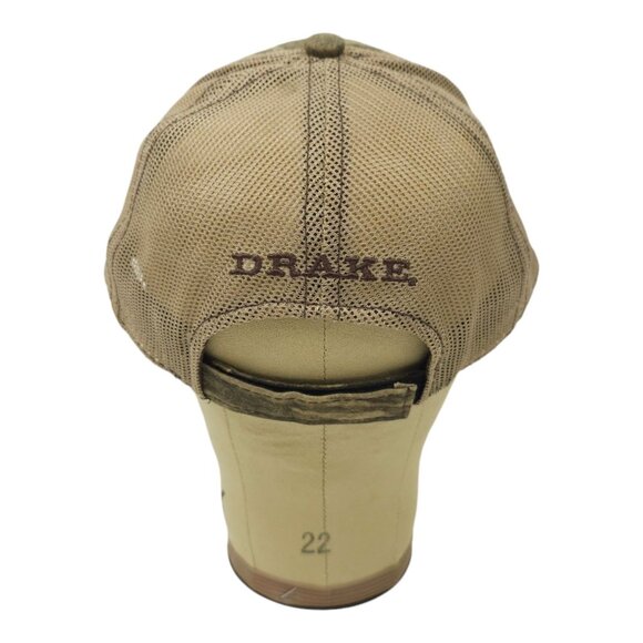 Drake Camo Mossy Oak Bottomland Strapback Cap 3D Embroidered Trucker Hunter Hat - Picture 4 of 14